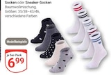 Socken oder Sneaker-Socken im Angebot bei GLOBUS in Homburg Socken oder Sneaker-Socken Angebote bei GLOBUS Homburg für 6,99 €