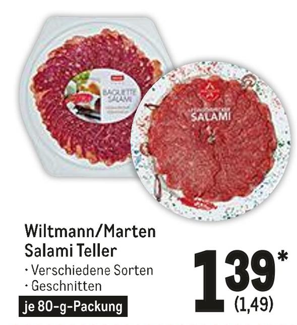Metro Hamburg - Salami Teller Salami Teller Angebot bei Metro Hamburg im Prospekt Food