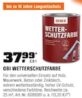 Aktuelle Farbe Angebote bei OBI in Heilbronn Aktuelles Wetterschutzfarbe Angebot bei OBI in Heilbronn ab 37,99 €