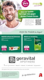 mea - meine apotheke Apotheken Prospekt der aktuellen Woche mit 4 Seiten, gültig von 01.08.2026 bis 31.08.2026, in Gera und Umgebung Aktueller mea - meine apotheke Apotheken Prospekt in Gera und Umgebung, "Unsere August-Angebote" mit 4 Seiten, 01.08.2026 - 31.08.2026