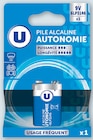 25% versés sur ma Carte U SUR LA GAMME DES PILES U AUTONOMIE - U en promo chez Super U Tours
