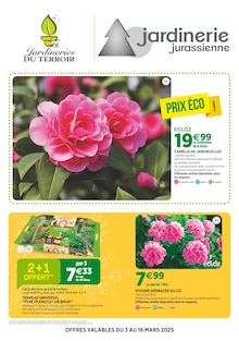 Prospectus Jardineries du terroir de la semaine "jardinerie jurassienne" avec 1 pages, valide du 03/03/2025 au 16/03/2025 pour Dole et alentours