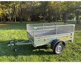 Remorque acier galvanisé CHASSIS BA2339 avec rehausse grillage - 200 x 120 x 25 cm à Brico Dépôt dans Ribemont