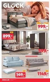 Schlafzimmer im Segmüller Prospekt in Heidelberg Aktueller Segmüller Prospekt mit Schlafzimmer, "Glück gibt’s zum mitnehmen", Seite 4