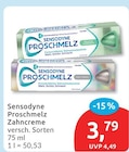 Proschmelz Zahncreme von Sensodyne im aktuellen budni Prospekt