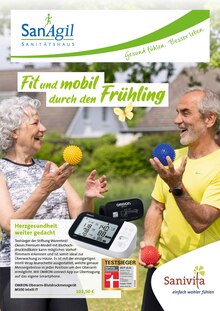 SanAgil Sanitätshaus Prospekt Fit und mobil durch den Frühling mit  Seiten in Bückeburg und Umgebung