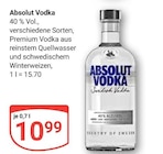 Vodka Angebote von Absolut bei GLOBUS Hof für 10,99 €