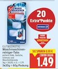 Waschmaschinenreiniger-Tabs im E center Prospekt Waschmaschinenreiniger-Tabs von GUT&GĂNSTIG im aktuellen E center Prospekt fĂŒr 1,49 âŹ
