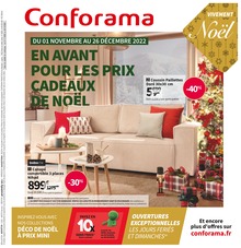 Catalogue Conforama "En avant pour les prix cadeaux de Noël", 64 pages, 01/11/2022 - 26/12/2022 Prospectus Conforama "En avant pour les prix cadeaux de Noël", 64 pages, 01/11/2022 - 26/12/2022