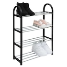 Range chaussures 4 étagères noir 48x19xH64cm en promo chez Gifi Bastia à 3,99 €