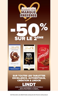 Promotion Lindt dans le prospectus Carrefour, valable du 15/09/2026 au 28/09/2026 Promo Lindt dans le catalogue Carrefour du moment à la page 56