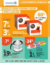 Prospectus E.Leclerc en cours, "Réveillez votre pouvoir d'achat à prix E.Leclerc",38 pages