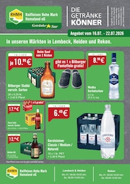 Raiffeisen Hohe Mark Hamaland eG Prospekt "DIE GETRÄNKEKÖNNER" für Dorsten, 2 Seiten, 16.07.2026 - 22.07.2026