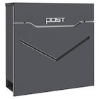 HOMCOM Briefkasten dunkelgrau B/H/L: ca. 10,5x37x37 cm für 34,99 € bei POCO im Angebot HOMCOM Briefkasten dunkelgrau B/H/L: ca. 10,5x37x37 cm im aktuellen POCO Prospekt
