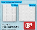 Selbstklebende Puffer von HOME CREATION im aktuellen ALDI Nord Prospekt für 0,89 €