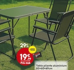 Table pliante aluminium - Maxi Bazar à Nîmes Table pliante aluminium en promo chez Maxi Bazar Nîmes à 19,99 €