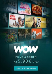 WOW Prospekt für Wörth: "WOW - Filme und Serien ab 5,98€ mtl.", 4 Seiten, 01.04.2024 - 14.04.2024