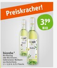 Bio-Riesling oder Bio-Silvaner Angebote von biorebe bei tegut Erfurt für 3,99 €