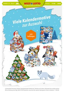 Westlotto Waldfeucht Prospekt der aktuellen Woche, gültig von 16.11.2022 bis 30.11.2022 Aktueller Westlotto Waldfeucht Prospekt "Die Rubbel-Adventskalender sind wieder da!" mit 4 Seiten