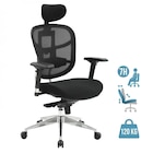 Fauteuil de bureau TECKNET - accoudoirs réglables - appuie-tête réglable - noir - Bureau Vallée à Clichy Fauteuil de bureau TECKNET - accoudoirs réglables - appuie-tête réglable - noir en promo chez Bureau Vallée Clichy à 269,00 €