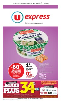 Catalogue U Express de la semaine "U Express" avec 1 pages, valide du 11/08/2026 au 23/08/2026 pour Perrecy-les-Forges et alentours Prospectus U Express de la semaine "U Express" avec 1 pages, valide du 11/08/2026 au 23/08/2026 pour Perrecy-les-Forges et alentours