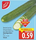 Salatgurken von GUT&GÜNSTIG für 0,59 € bei E center im Angebot Salatgurken von GUT&GÜNSTIG im aktuellen E center Prospekt