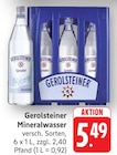 Mineralwasser Angebote von Gerolsteiner bei EDEKA Pirmasens für 5,49 €