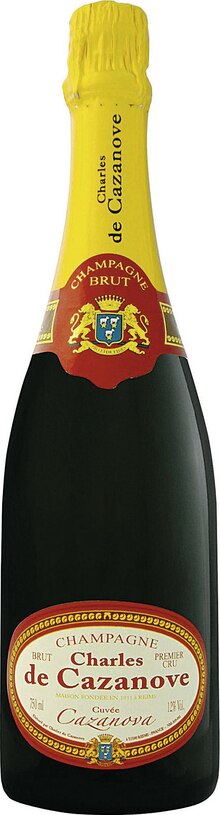 Champagne cuvée cazanova brut - Casino Supermarchés à Montmorency Champagne cuvée cazanova brut en promo chez Casino Supermarchés Montmorency à 17,73 €