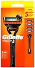 Fusion 5 Rasierer inkl. 4 Ersatzklingen von Gillette im aktuellen REWE Prospekt für 12,99 €