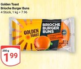 Brioche Burger Buns Angebote von Golden Toast bei GLOBUS Neunkirchen für 1,99 €