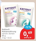 Katzennahrung von Kattovit für 0,69 € bei budni im Angebot Katzennahrung von Kattovit im aktuellen budni Prospekt