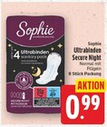Ultrabinden Secure Night von Sophie für 0,99 € bei E center im Angebot Ultrabinden Secure Night von Sophie im aktuellen E center Prospekt