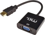 MCL Samar - convertisseur HDMI type A (M) vers VGA HD15 (F) avec mini jack 3.5mm (F) - 22cm - MCL Samar en promo chez Bureau Vallée Castres à 28,99 €