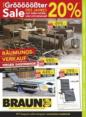 BRAUN Möbel-Center Möbel & Einrichtung Prospekt der aktuellen Woche mit 4 Seiten, gültig von 30.07.2025 bis 26.08.2025, in Steinach und Umgebung Aktueller BRAUN Möbel-Center Möbel & Einrichtung Prospekt in Steinach und Umgebung, "Räumungsverkauf" mit 4 Seiten, 30.07.2025 - 26.08.2025