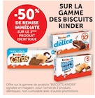 U Express Rognonas - Promo -50% de remise immédiate sur le 2ème produit identique sur la gamme des biscuits KINDER Promo -50% de remise immédiate sur le 2ème produit identique sur la gamme des biscuits KINDER à dans le catalogue U Express à Rognonas