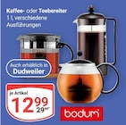 Kaffee- oder Teebereiter im aktuellen Prospekt bei GLOBUS in Kindsbach, Forsthaus