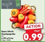 Span./dtsch. Snackpaprika im Angebot bei Kaufland in Borken Span./dtsch. Snackpaprika Angebote bei Kaufland Borken für 0,99 €