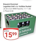 Lagerbier Hell Angebote von Brauerei Drummer bei GLOBUS Erlangen für 15,99 €