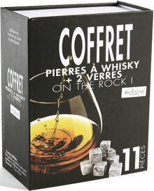 Coffret à whisky avec 2 verres spécial whisky, 8 pierres à whisky et leur sachet - Géant Casino à Aurillac Coffret à whisky avec 2 verres spécial whisky, 8 pierres à whisky et leur sachet en promo chez Géant Casino Aurillac à 16,90 €