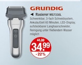Rasierer MS7330L im V-Markt Prospekt Rasierer MS7330L von Grundig im aktuellen V-Markt Prospekt für 34,99 €