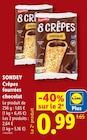 Crêpes fourrées chocolat - SONDEY en promo à 0,99 € chez Lidl Crêpes fourrées chocolat - SONDEY dans le catalogue Lidl