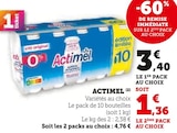 Actimel - Actimel en promo chez Super U Grasse à 1,36 €