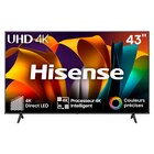 Téléviseur LED 4K* - 108 cm - HISENSE en promo chez Carrefour Téléviseur LED 4K* - 108 cm - HISENSE dans le catalogue Carrefour