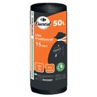 Sacs poubelle à lien traditionnel 50L - CARREFOUR ESSENTIAL - Carrefour Market à Reims Sacs poubelle à lien traditionnel 50L - CARREFOUR ESSENTIAL en promo chez Carrefour Market Reims à 2,99 €