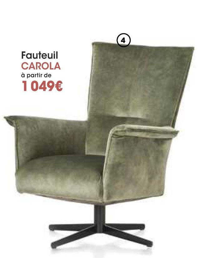 H&H Vaujours - Fauteil Carola avec dossier haut en tissu Promo Fauteil Carola avec dossier haut en tissu dans le catalogue H&H Soldes & Promos à Vaujours
