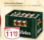Aktuelle Veltins Angebote bei GLOBUS in Willich Aktuelles Helles Pülleken Angebot bei GLOBUS in Willich ab 11,99 €