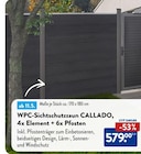WPC-Sichtschutzzaun CALLADO, 4x Element + 6x Pfosten im Angebot bei ALDI Nord in Rostock WPC-Sichtschutzzaun CALLADO, 4x Element + 6x Pfosten Angebote bei ALDI Nord Rostock für 579,00 €