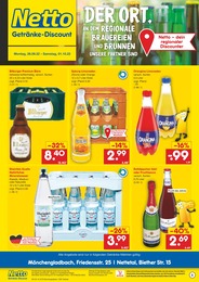 Netto Marken-Discount Prospekt für Mönchengladbach mit 2 Seiten Netto Marken-Discount Prospekt für Mönchengladbach: "DER ORT, AN DEM REGIONALE BRAUEREIEN UND BRUNNEN UNSERE PARTNER SIND", 2 Seiten, 26.09.2022 - 01.10.2022