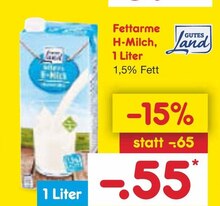 Fettarme H-Milch bei Netto Marken-Discount in Bottrop Fettarme H-Milch im Angebot bei Netto Marken-Discount Bottrop für 0,55 €