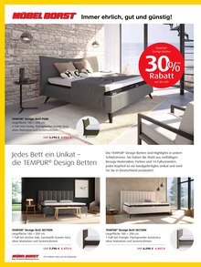 Bett im Möbel Borst Prospekt "GROSSER TEMPUR® SONDERVERKAUF" mit 8 Seiten (Ulm)
